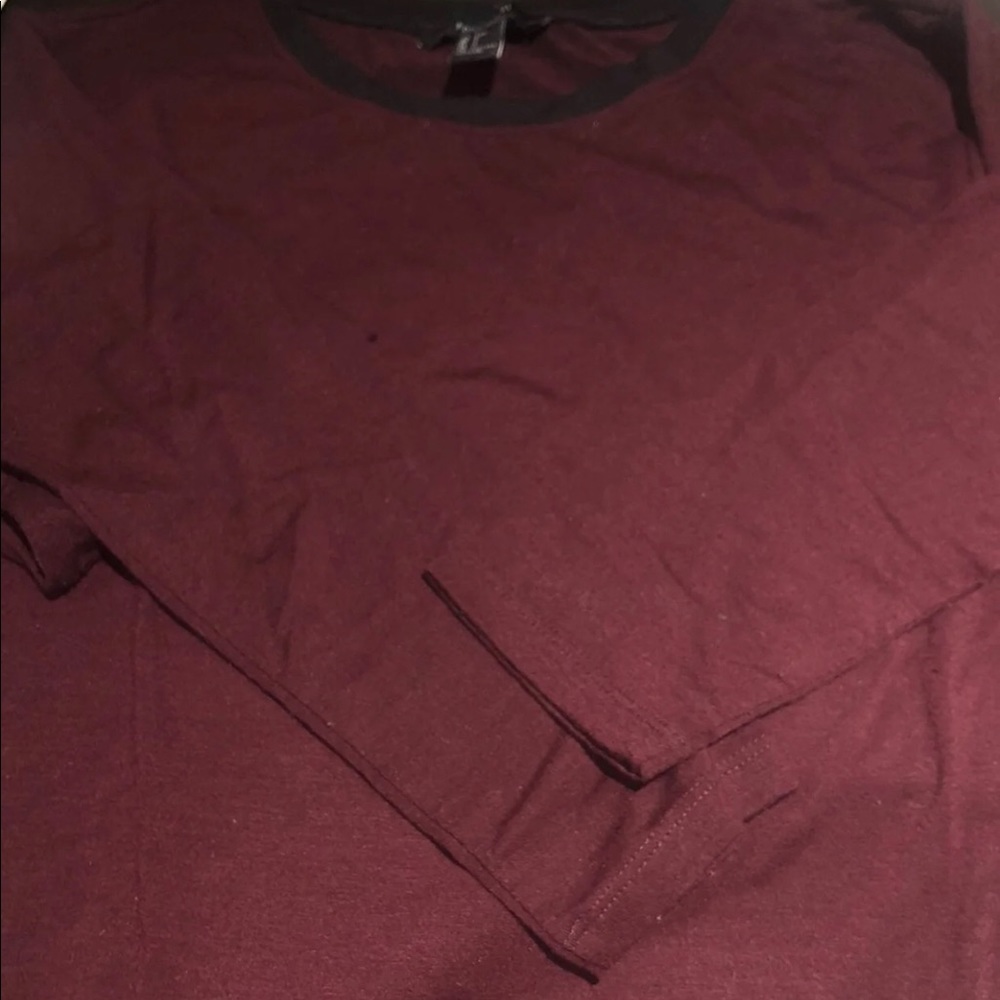 Forever 21 Maroon Long sleeve shirt